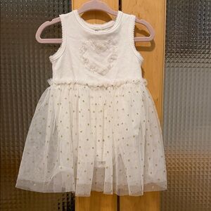 Absorba White and Gold Formal Kids Dress